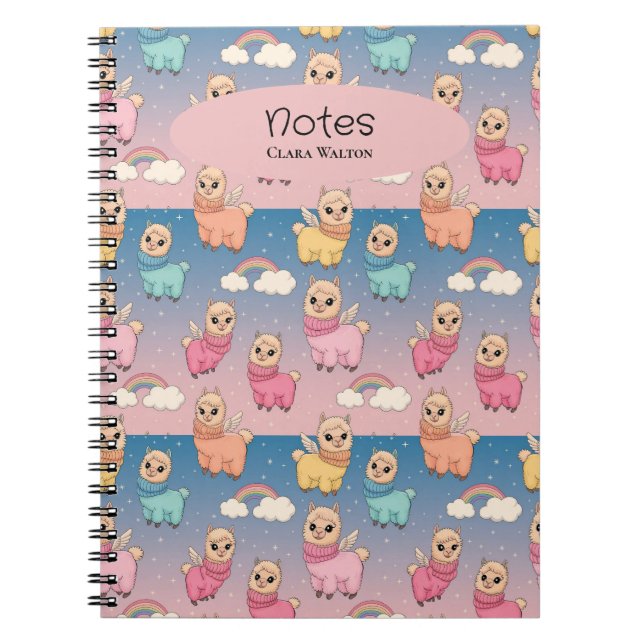 Design des magischen Einhorn- und Sternmusters Notizblock (Vorderseite)