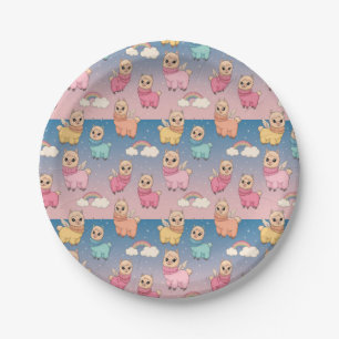 Design des magischen Einhorn- und Sternmusters Pappteller