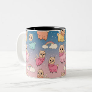 Design des magischen Einhorn- und Sternmusters Zweifarbige Tasse