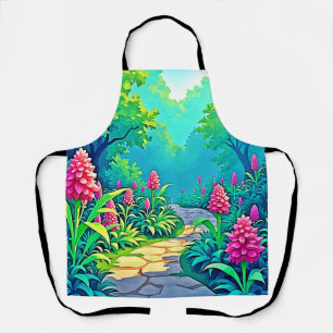 Design des magischen Gartenpfads Schürze