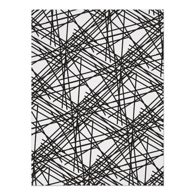 Design des Messeeffekts auf schwarzer Linie Poster (Vorderseite)