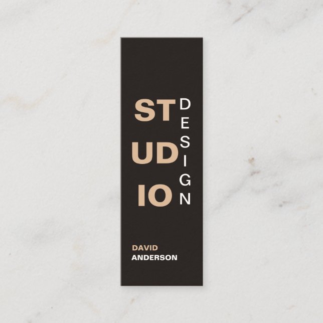 Design des Minimalistischen eleganten Logos Innenh Mini Visitenkarte (Vorderseite)