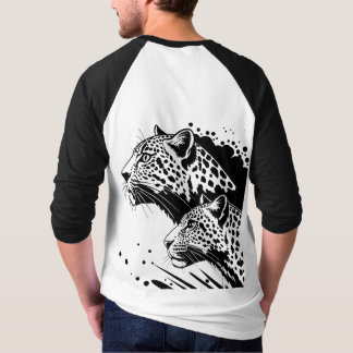 Design des monochromen Leopard-T - Shirt