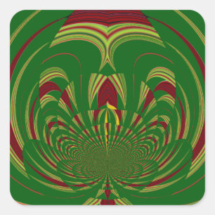 Design des Motif-Musters für afrikanische Ethnic G Quadratischer Aufkleber