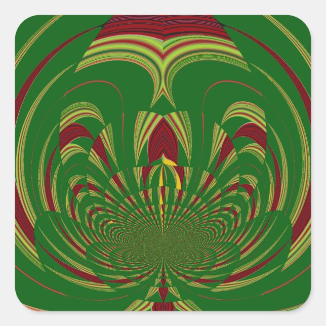 Design des Motif-Musters für afrikanische Ethnic G Quadratischer Aufkleber (Vorderseite)