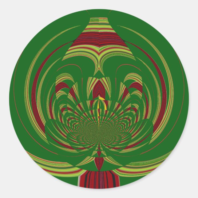 Design des Motif-Musters für afrikanische Ethnic G Runder Aufkleber (Vorderseite)