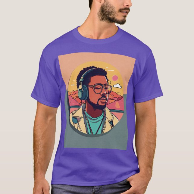 Design des Musik-Lüfters Abzeichen T - Shirt (Vorderseite)
