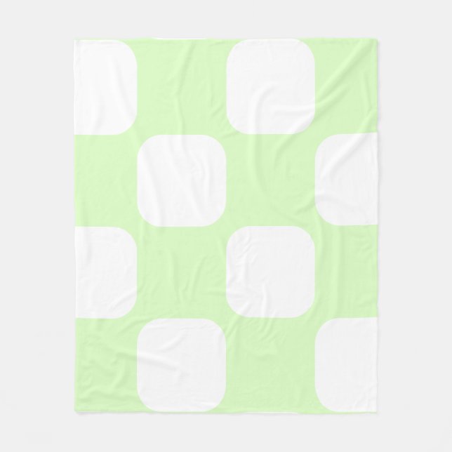 Design des Musters "Lime Green Pastel" und "White  Fleecedecke (Vorderseite)