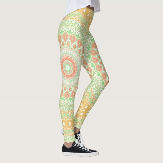 Design des Musters "Summer Yellow" und "Green Mand Leggings (Rechts)