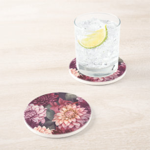 Design des Musters "Wasserfarbe Rosa Dahlia" Getränkeuntersetzer