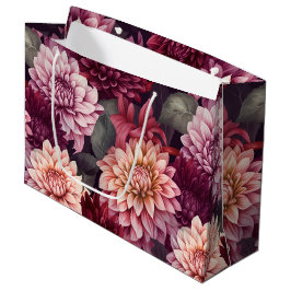 Design des Musters "Wasserfarbe Rosa Dahlia" Große Geschenktüte
