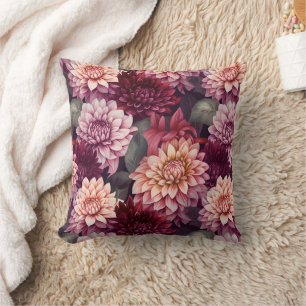 Design des Musters "Wasserfarbe Rosa Dahlia" Kissen