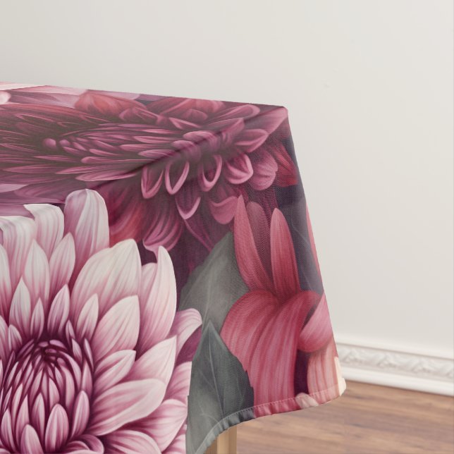 Design des Musters "Wasserfarbe Rosa Dahlia" Tischdecke (Beispiel)