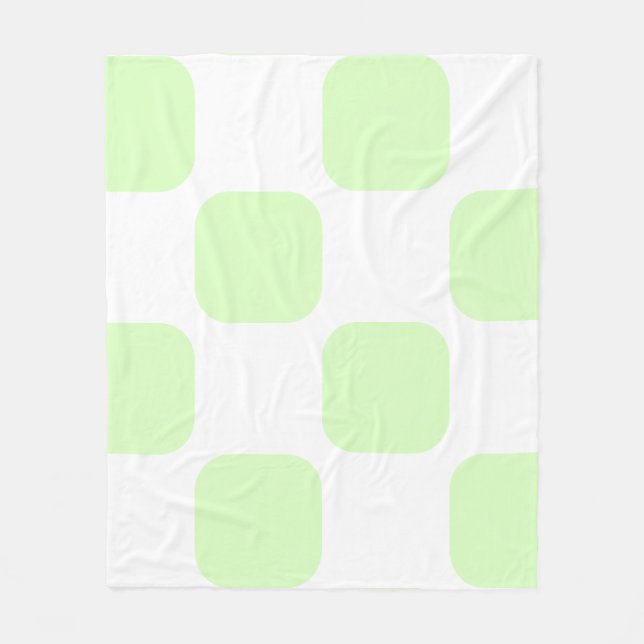 Design des Musters "Weiß & Kalkgrün" für das Squir Fleecedecke (Vorderseite)