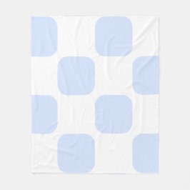 Design des Musters "White & Baby Blue Pastel" Fleecedecke