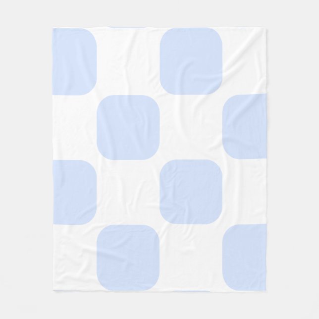 Design des Musters "White & Baby Blue Pastel" Fleecedecke (Vorderseite)