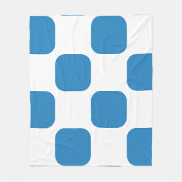 Design des Musters "White & Royal Pastellblau" Fleecedecke
