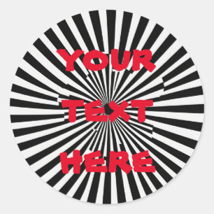 Design des optischen Illusionstunnels - 3D-Streife Runder Aufkleber