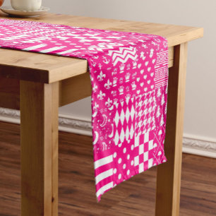 Design des Patchwork-Designs in rosa, gemischten M Kurzer Tischläufer