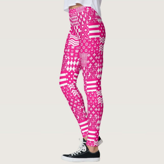 Design des Patchwork-Designs in rosa, gemischten M Leggings (Von Creator hochgeladen)