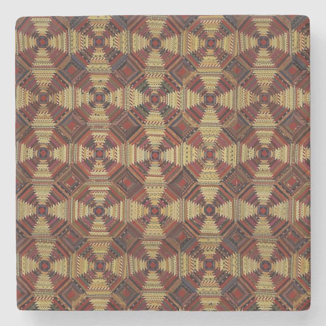 Design des Patchwork-Patchworks für Ananas Steinuntersetzer (Vorderseite)
