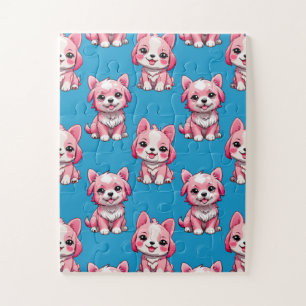 Design des Pink Puppy Docks - Blau Puzzle