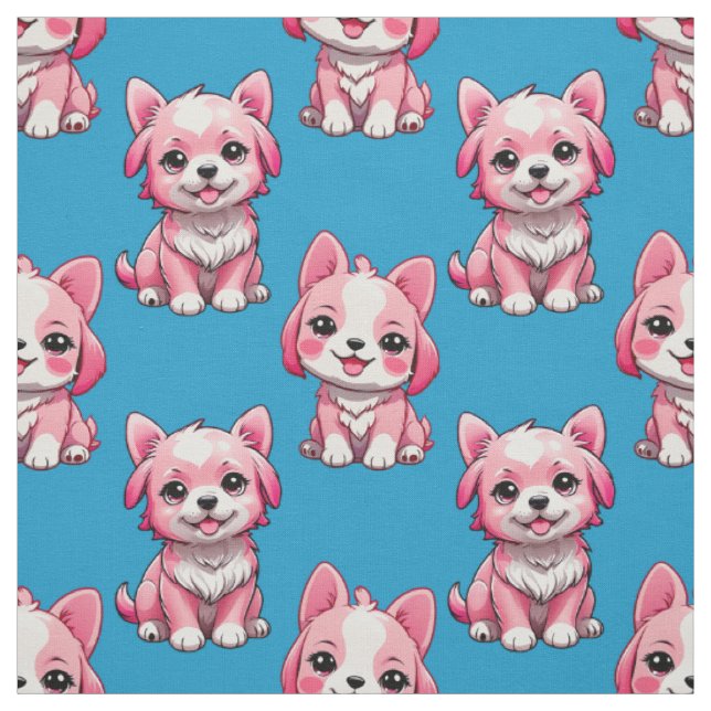 Design des Pink Puppy Docks - Blau Stoff (Muster)