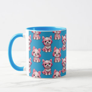 Design des Pink Puppy Docks - Blau Tasse