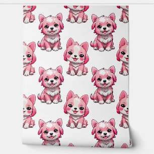 Design des Pink Puppy Docks - Weiß Tapete