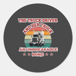 Design des Powers "Strong Road Bond Pride" für wei Runder Aufkleber