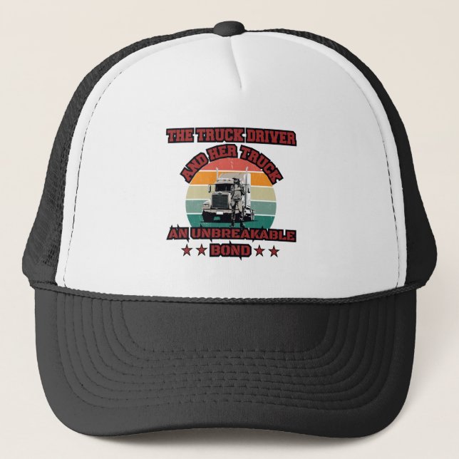 Design des Powers "Strong Road Bond Pride" für wei Truckerkappe (Vorderseite)