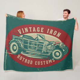 Design des Retro-Autos Fleecedecke