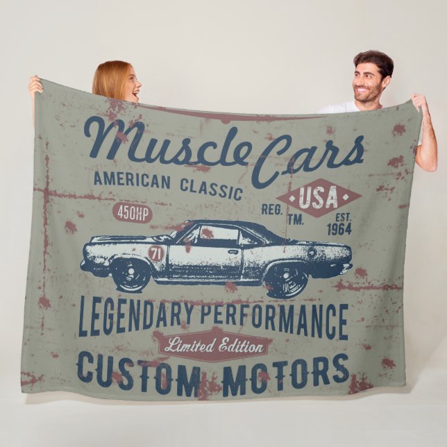 Design des Retro-Autos Fleecedecke (Beispiel)