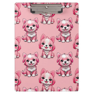 Design des rosa Welpen-Hundes - Rosa Klemmbrett