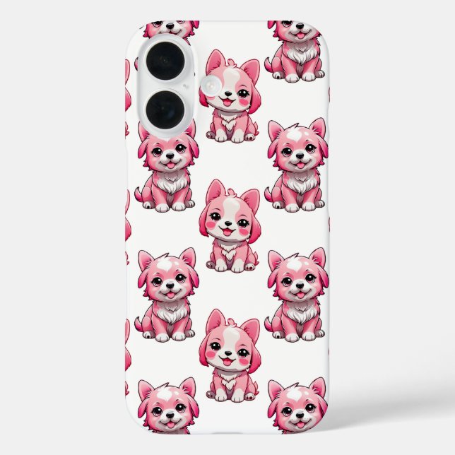 Design des rosa Welpen-Hundes - weiß Case-Mate iPhone Hülle (Rückseite)