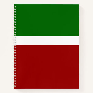 Design des roten grünen Blocksticks Notizbuch