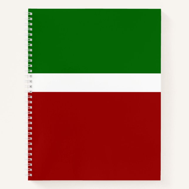 Design des roten grünen Blocksticks Notizbuch (Vorderseite)