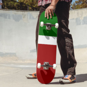 Design des roten grünen Blocksticks Skateboard