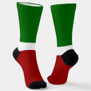 Design des roten grünen Blocksticks Socken