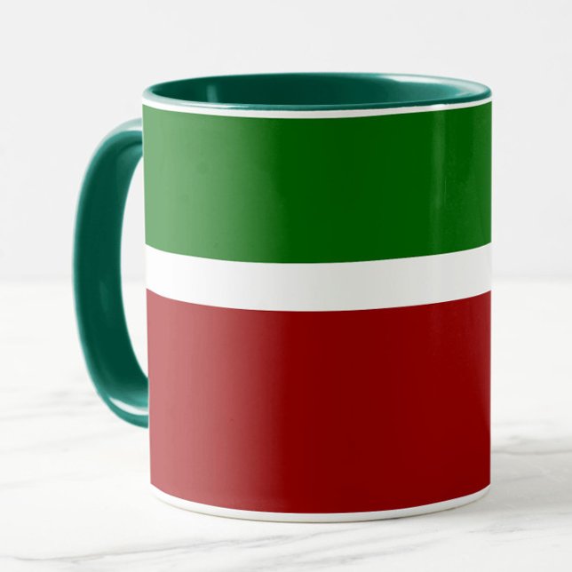 Design des roten grünen Blocksticks Tasse (Von Creator hochgeladen)