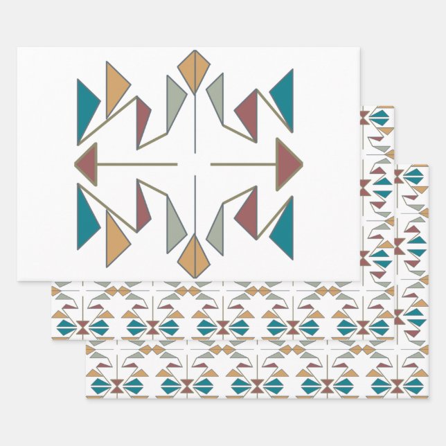 Design des schrägen Dreiecks Geschenkpapier Set (Set)