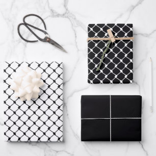 Design des schwarzen palästinensischen Keffiyeths Geschenkpapier Set