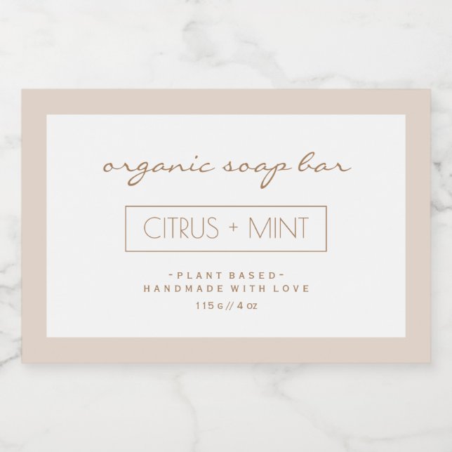 Design des Seifenprodukts (Einzelnes Label)