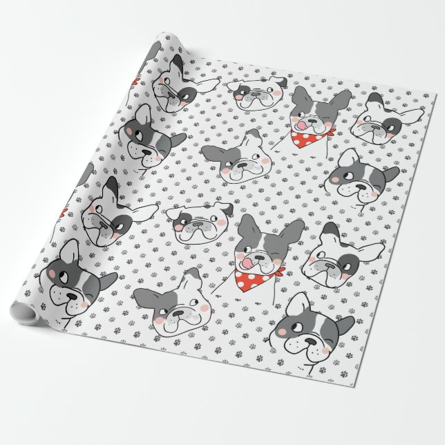 Design des spielerischen Hundes Geschenkpapier (Ungerollt)
