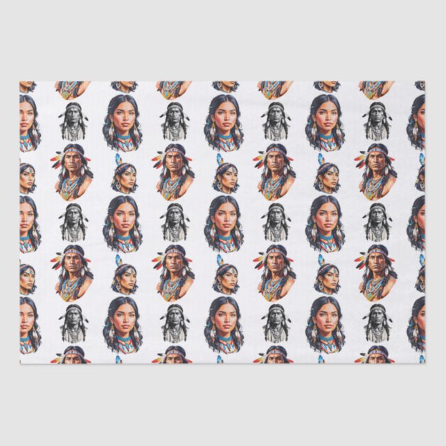 Design des Stammmusters eines systemeigenen Amerik Seidenpapier (Vorderseite)