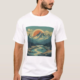 Design des Sunset Mountain T - Shirt