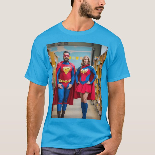 Design des Superhero Educators T-Shirt (Vorderseite)