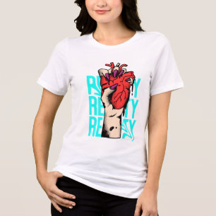 Design des T - Shirt Red and Blue Heart Streetwear