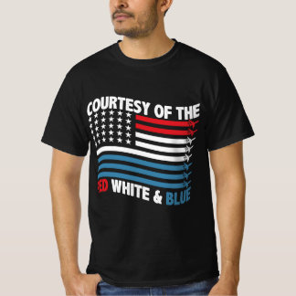 Design des T-Shirts "Courtesy Of The Red White and
