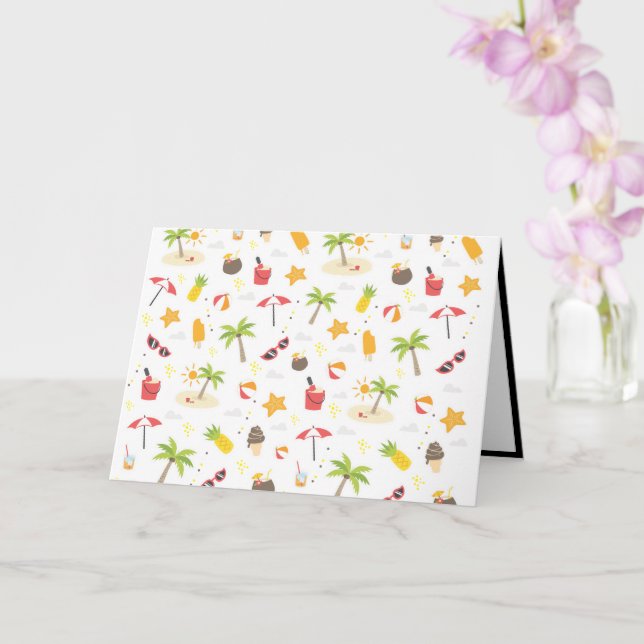 Design des tropischen Sommerstrandes Karte (Orchidee)